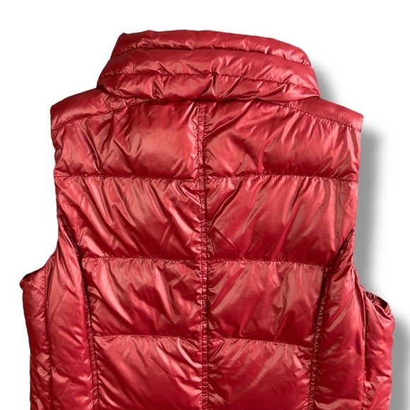 L'ATELIER Vest Womens Small Red Down Puffer Quilted Stand Collar Zip Pockets - Picture 9 of 12